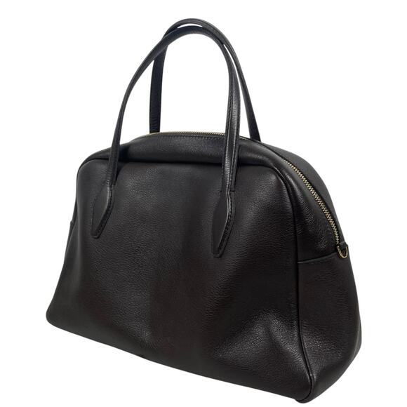 Madewel Top Handle Crossbody Bag in Soft Grain Leather Dark Brown - Picture 7 of 14